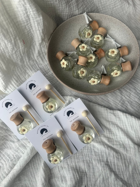 Floral car perfumes - Moonshine Candle Co.