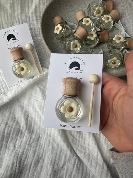 Floral car perfumes - Moonshine Candle Co.