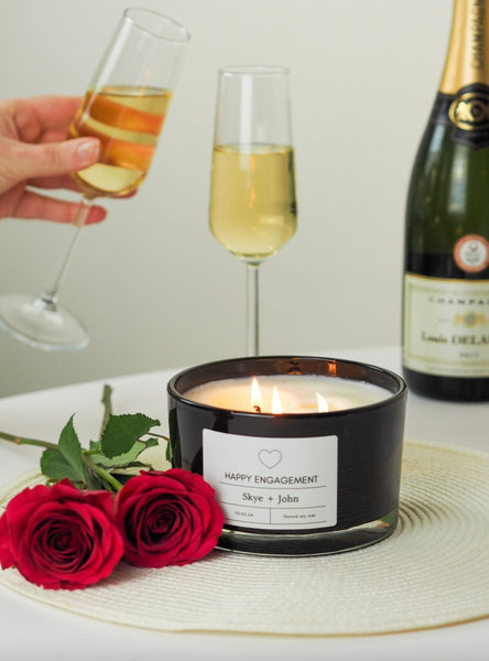 Happy Engagement personalised XXL candle - Moonshine Candle Co.