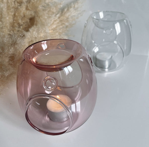 Individual Pink Glass Bubble Burner - Moonshine Candle Co.