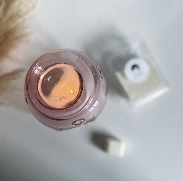 Individual Pink Glass Bubble Burner - Moonshine Candle Co.