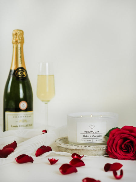 Wedding Day personalised XXL candle - Moonshine Candle Co.