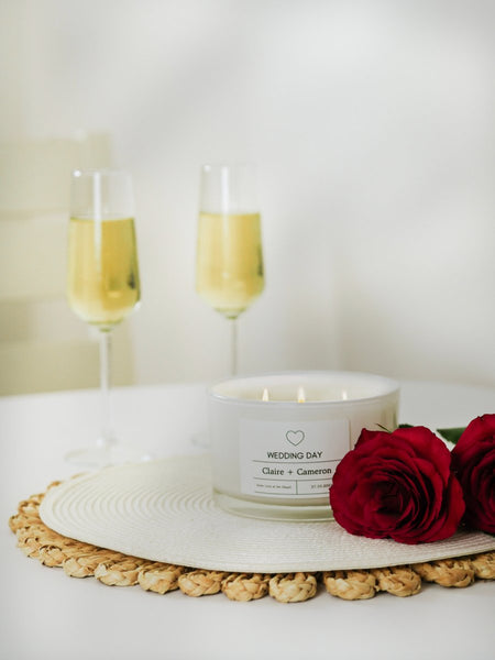 Wedding Day personalised XXL candle - Moonshine Candle Co.