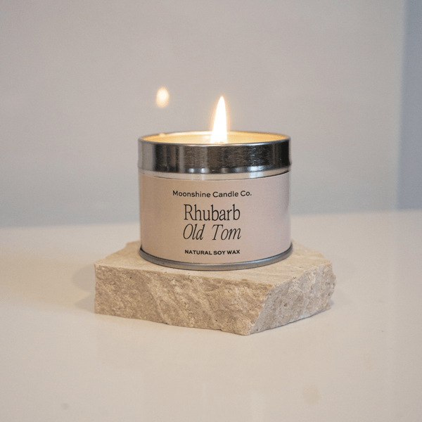 Rhubarb Old Tom Soy Candle - Hand poured in Orkney - Moonshine Candle Co.