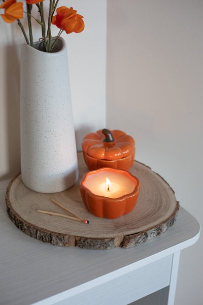 25TH SEPT PREORDER - Ceramic Pumpkin Candle - Moonshine Candle Co.
