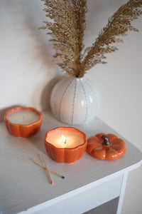 25TH SEPT PREORDER - Ceramic Pumpkin Candle - Moonshine Candle Co.