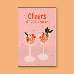 Cheers let's celebrate | Greetings Card - Moonshine Candle Co.