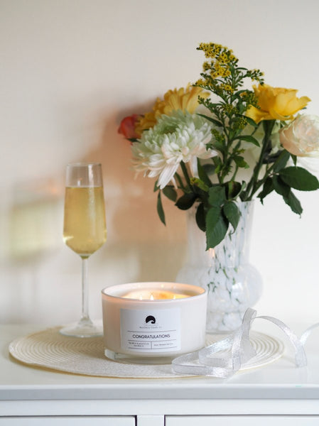 Congratulations personalised XXL candle - Moonshine Candle Co.