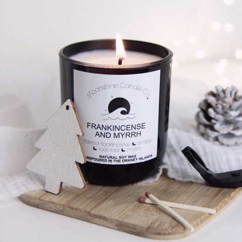 Frankincense and Myrrh Soy Candle - Moonshine Candle Co.