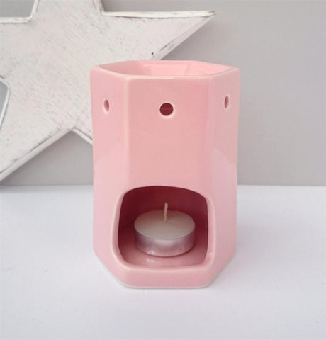 Hexagonal Ceramic Wax Melter - Pink - Moonshine Candle Co.
