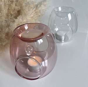Individual Pink Glass Bubble Burner - Moonshine Candle Co.