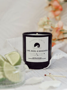 Lime, Basil and Mandarin Luxury Soy Candle - handpoured in the Orkney Islands - Moonshine Candle Co.