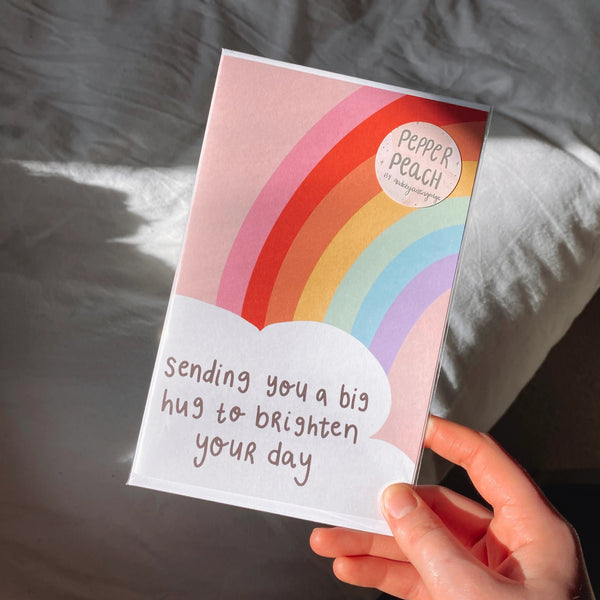 Sending a Hug | Greetings card - Moonshine Candle Co.